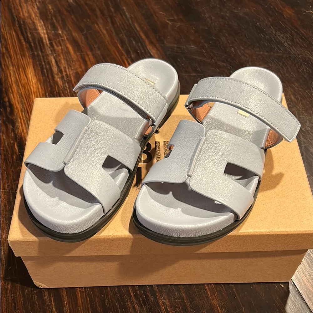 Bibi Lou Cutout Slide Sandals - baby blue
